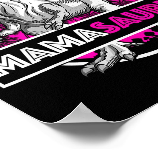 Mamasaurus T-rex Matching Funny Mother Saurus Dino Poster (Ecke)