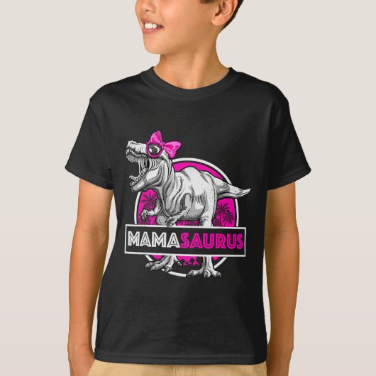 Mamasaurus T-rex Matching Funny Mother Saurus Dino T-Shirt (Vorderseite)