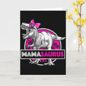 Mamasaurus T-Rex passendes lustiges Mutter Saurus Karte (Gelbe Blume)