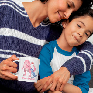 MamaSaurus T-Rex und Baby Boy Dinosaurier Kaffeetasse