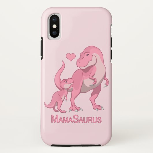 MamaSaurus T-Rex und Baby-Dinosaurier Case-Mate iPhone Hülle (Rückseite)