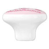 MamaSaurus T-Rex und Baby-Dinosaurier Keramikknauf (Seitenansicht)