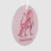 MamaSaurus T-Rex und Baby-Dinosaurier Ornament (Vorderseite)