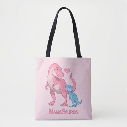 MamaSaurus T-Rex und Baby-Dinosaurier Tasche (Vorderseite)