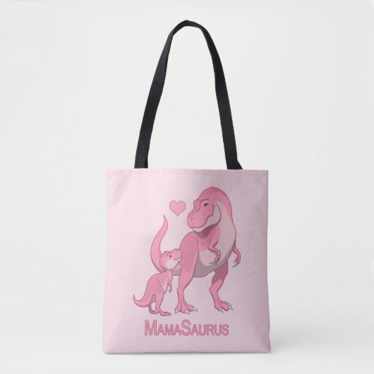 MamaSaurus T-Rex und Baby-Dinosaurier Tasche (Vorderseite)