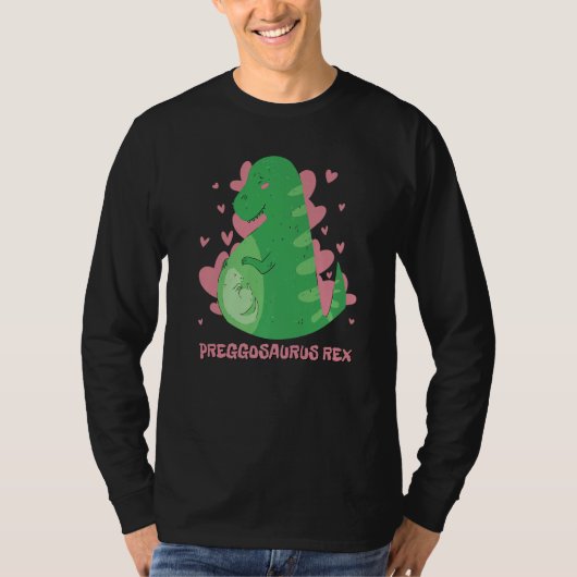 Mamasaurus Trex Pregnancy Announcement Dinosaur Pr T-Shirt (Vorderseite)