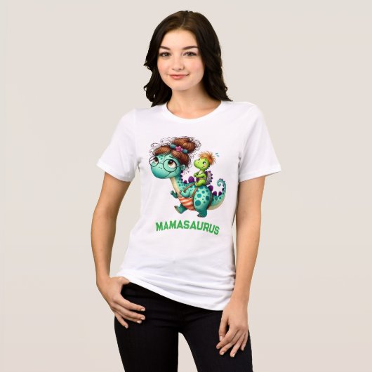 Mamasaurus Tri-Blend Shirt (Vorderseite voll)