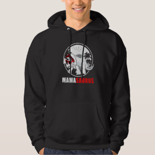 Mamasaurus Triceratops Dinosaur Kariertes Kopftuch Hoodie