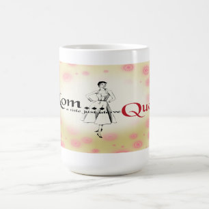 Mamatitel gerade über Königin-Tasse Kaffeetasse