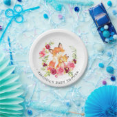 Mamau. Babyfox-Mädchen-Baby-Dusche 7" Platte Pappteller (Party)