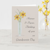 Mamaw and Papaw Grandeleltern Day Thinking Your Karte (Gelbe Blume)