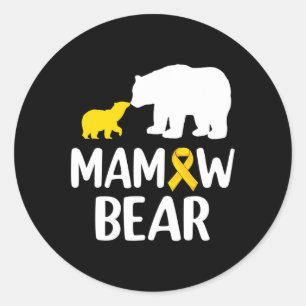 Mamaw Bär Children Cancer Awareness Support Squa Runder Aufkleber
