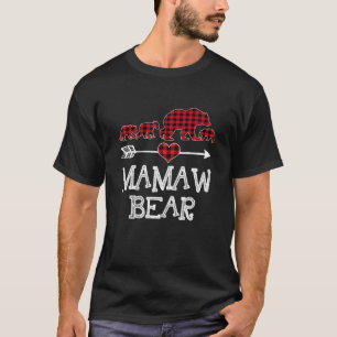 Mamaw Bear Christmas Pajama Red Kariert Buffalo Fa T-Shirt