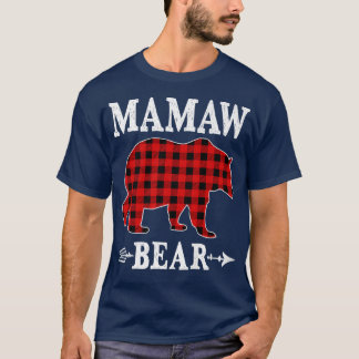 Mamaw Bear Christmas Pajama Red Kariert Buffalo Fa T-Shirt