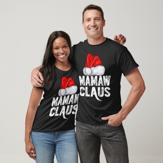 Mamaw Claus Christmas Family Matching Pajama Santa T-Shirt (Unisex)