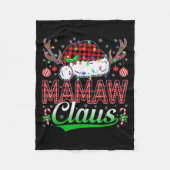 Mamaw Claus Christmas Lights Matching Family Xmas  Fleecedecke (Vorderseite)