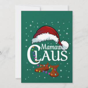 Mamaw Claus Shirt, Family Matching Mamaw Claus Paj Einladung