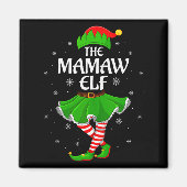 Mamaw Elf Christmas Family Girls Women Elf Squad X Magnet (Vorne)