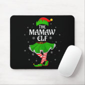 Mamaw Elf Christmas Family Girls Women Elf Squad X Mousepad (Mit Mouse)