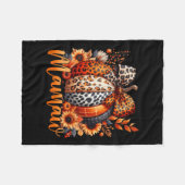 Mamaw Erntedank Leopard Pumpkin Sonnenblume Coque Fleecedecke (Vorderseite (Horizontal))