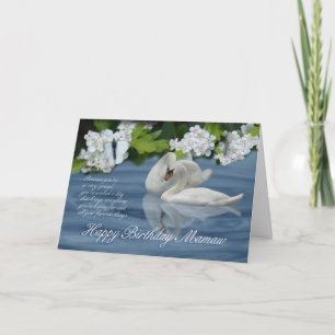 Mamaw Geburtstags-Karte - Schwäne und Karte