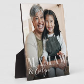 Mamaw & Grandchild Script Name Foto Keepake Fotoplatte (Seite)