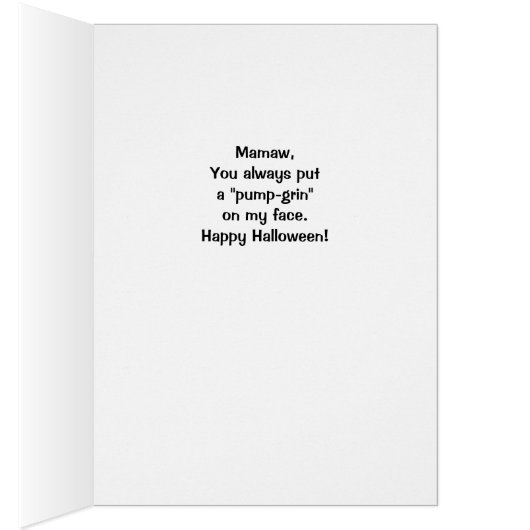 Mamaw Halloween Niedlich Jack o' Lantern (Innen (Rechts))