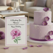 Mamaw Happy August Birthday Lila Poppy Karte