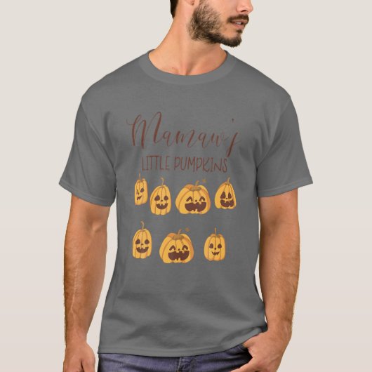 Mamaw Little Pumpkins - Funny Pumpkin T-Shirt (Vorderseite)