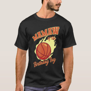 Mamaw of the Birthday Boy Basketball Family Bday T-Shirt