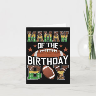 Mamaw of the Birthday Boy Football Lover Game Day Karte