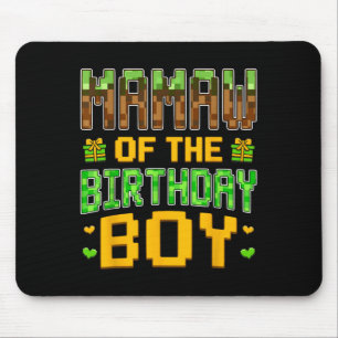 Mamaw of the Birthday Boy Video Gamer Birthday Par Mousepad