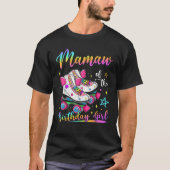 Mamaw of the Birthday Girl Rolling Skate Family T-Shirt (Vorderseite)