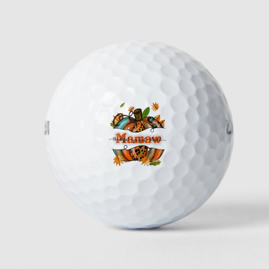 Mamaw Pumpkin Leopard Mamaw Dankful Grateful Bles Golfball (Vorderseite)