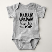 Mamaw und Papaw Liebe Baby Strampler (Vorderseite)