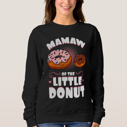 Mamaw vom kleinen Donut-Geschlecht offenbart Baby Sweatshirt (Vorderseite)