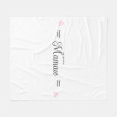 Mamaw We Liebe Sie Personalisiert Hearts Modern Fleecedecke (Vorderseite (Horizontal))
