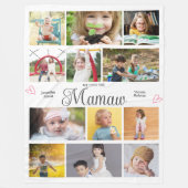 Mamaw We Liebe You Personalisiert Hearts Fleecedecke (Vorderseite)