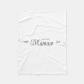 Mamaw We Liebe You Personalisiert Hearts Fleecedecke (Vorderseite)