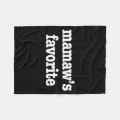 Mamaw's Favorite Funny Trendy Mother's Day Saying Fleecedecke (Vorderseite (Horizontal))