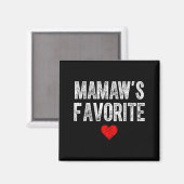 Mamaws Lieblings-Herz-Grafik zum Muttertag Magnet (Vorderseite/Rückseite)