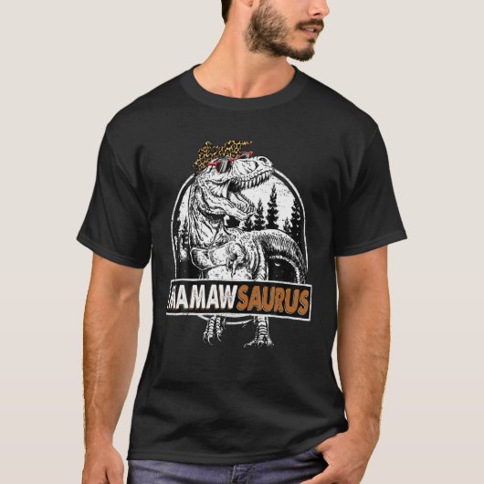 Mamawsaurus T Rex Dinosaur Mamaw Saurus Mutter D T-Shirt (Vorderseite)