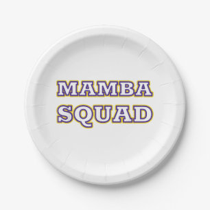 Mamba Squad lustige Kleidung für Schlangenliebhabe Pappteller