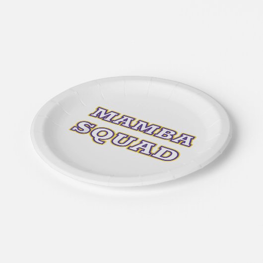 Mamba Squad lustiges Kleid für Snake Lover Pappteller (Schrägansicht)