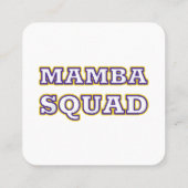 Mamba Squad lustiges Kleid für Snake Lover Quadratische Visitenkarte (Rückseite)