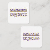 Mamba Squad lustiges Kleid für Snake Lover Quadratische Visitenkarte (Vorne/Hinten)