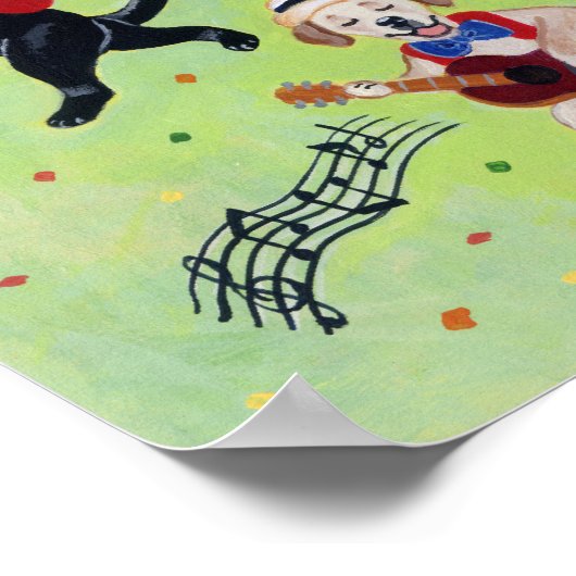 Mambo Labradors Artwork Poster (Ecke)