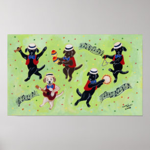 Mambo Labradors Artwork Poster