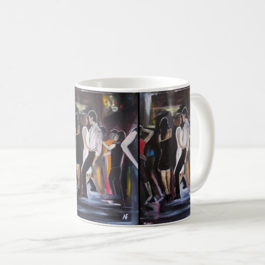 Mambo Night Gemälde von Alfred Fox Kaffeetasse (VorderseiteRechts)