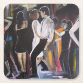 Mambo Night Gemälde von Alfred Fox Rechteckiger Pappuntersetzer (Vorderseite)